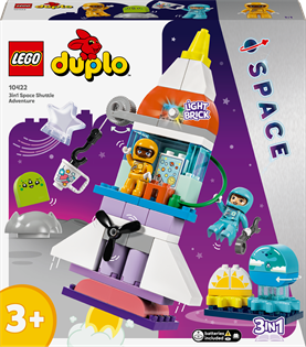 Конструктор LEGO DUPLO Town Приключения на космическом шаттле 3-в-1, 58 деталей (10422)