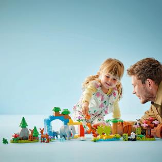 Конструктор LEGO DUPLO Town Сімейства диких тварин 3-в-1, 92 деталі (10446)