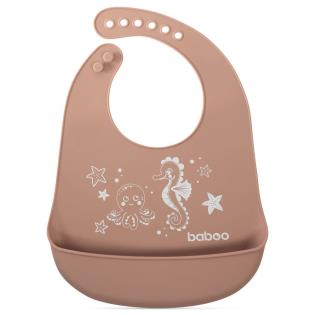 Нагрудник силіконовий Baboo Sea Life з 4 міс. коричневий (11-019)