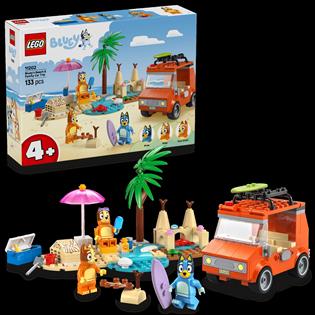 Конструктор LEGO Bluey Пляж і сімейна поїздка на автомобілі Блуї 133 деталі (11202)