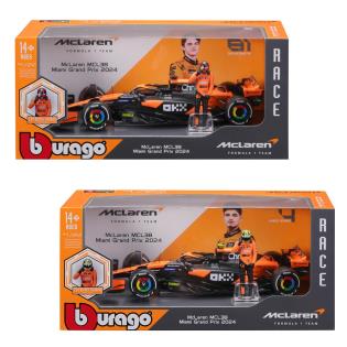 Автомодель з фігуркою - MCLAREN MCL38 (1:24) (18-28040)
