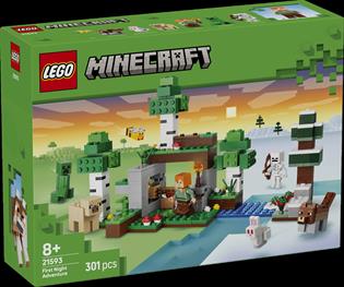 Конструктор LEGO® Minecraft® Приключение первой ночи Конструктор, 301 деталь (21593)