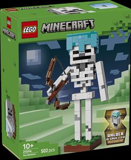 Конструктор LEGO® Minecraft® Скелет Геймерский декор, 502 детали (21594)