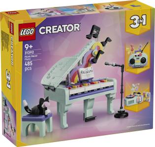 Конструктор LEGO® Creator 3 в 1 Музичний декор «Фортепіано з котом», 485 деталей (31392)