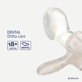 Пустушка силіконова Difrax Dental з 18 міс. чорний (342 Evening)