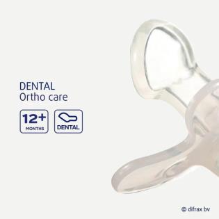 Пустушка силіконова Difrax Dental з 12 міс. помаранчевий (346 Pumpkin)