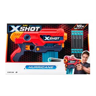 Скорострельный бластер X-Shot Red Excel Hurricane 16 патронов (36440R)