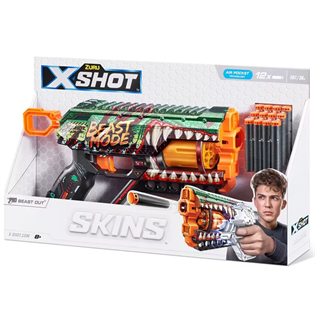 Скорострельный бластер X-Shot Skins Griefer Beast Out 12 патронов (36561A)