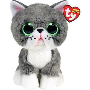 М'яка іграшка TY Beanie Boos Cірий котик Фергюс 15 см (36581)