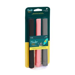Набір стрижнів для 3D-ручки 3Doodler Start Мікс 75 шт. чорний, рожевий, сірий (3DS-ECO-MIX3-75)