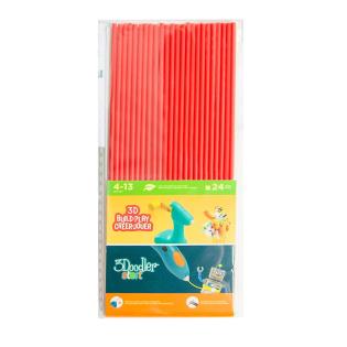Набор стержней для 3D-ручки 3Doodler Start червоний 24 шт. (3DS-ECO03-RED-24)