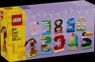 Конструктор LEGO® Цифри на день народження Тваринний декор, 281 деталь (40807)