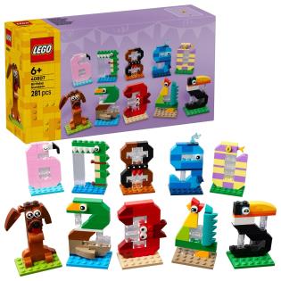 Конструктор LEGO® Цифри на день народження Тваринний декор, 281 деталь (40807)