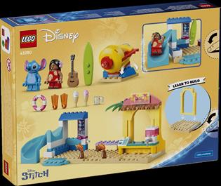Конструктор LEGO® Disney Веселощі на пляжі з Ліло і Стічем, 113 деталей (43280)