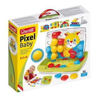 Дитяча мозаїка Quercetti Pixel Baby 30 фішок та дошка-кейс (4401-Q)