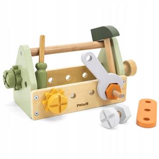 Деревянный игровой набор PolarB Ящик с инструментами (44229)