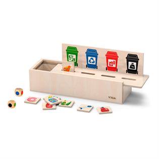 Деревянный игровой набор Viga Toys Сортировка мусора (44504)
