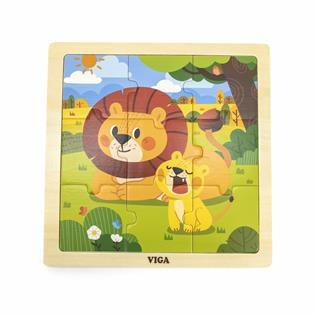 Деревянный пазл Viga Toys Львы 9 эл. (44627)