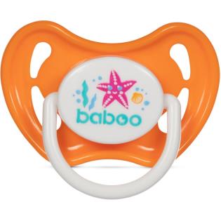 Пустушка кругла Baboo Sea Life силіконова з 6 міс. помаранчевий (5-028)