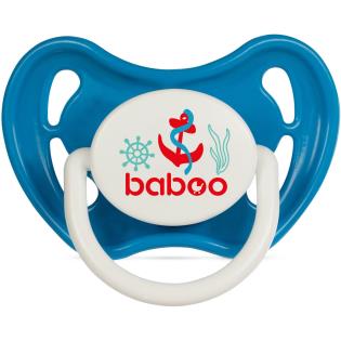 Пустушка симетрична Baboo Marine латексна з 6 міс. блакитний (5-042)