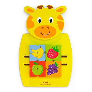Бизиборд Viga Toys Жираф с фруктами (50680)