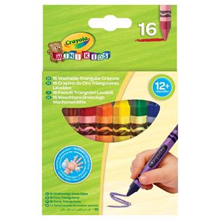 Набір воскової крейди Crayola Mini Kids для малюків трикутна 16 кольорів (52-016T)
