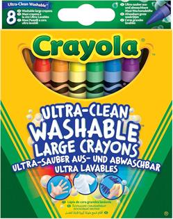 Набір воскової крейди Crayola Crayons велика ultra-clean washable 8 кольорів (52-3282)