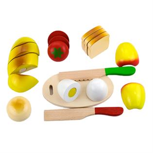 Игрушечные продукты Viga Toys Нарезанная еда из дерева (56219)