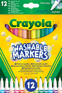 Набір фломастерів Crayola Markers тонка лінія 12 кольорів (58-6671)