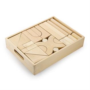 Деревянные строительные кубики Viga Toys неокрашенные, 48 шт. (59166)