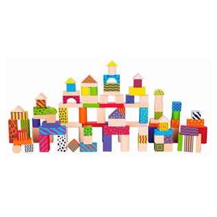 Деревянные кубики Viga Toys Узорчатые блоки 100 шт., 3 см (59696)
