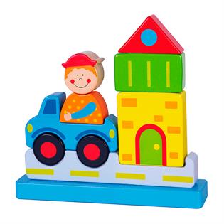 Магнитная деревянная игрушка Viga Toys Город (59703)