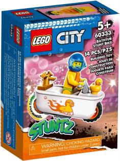 Конструктор LEGO City Stuntz Каскадерський мотоцикл для гри у ванні 14 деталей (60333)