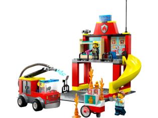 Конструктор LEGO City Fire Department Пожежне депо та пожежна машина 153 деталі (60375)