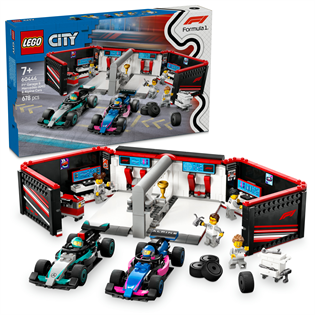 Конструктор LEGO City Гараж F1 и автомобили Mercedes-AMG и Alpine 678 деталей (60444)