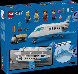 Конструктор LEGO® City Пассажирский самолёт — конструктор игрушечного самолёта, 118 деталей (60492)
