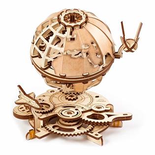 Деревянный механический 3D конструктор Ugears Глобус (70128)