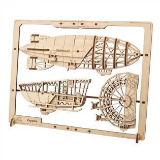 Деревянный механический 3D конструктор Ugears Цепелин (70208)