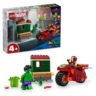 Конструктор LEGO Marvel Железный человек на мотоцикле и Халк 68 деталей (76287)