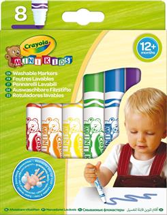 Набір фломастерів Crayola Mini Kids широка лінія 8 кольорів (8324)