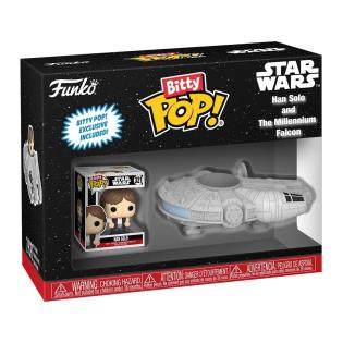 Набор фигурок Funko Pop! Bitty Ride Звездные войны Хан Соло и тысячелетний сокол (83623)