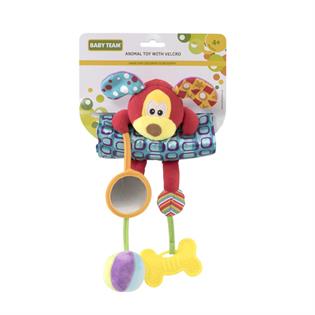 М'яка іграшка Baby Team на кроватку та коляску на липучці Песик (8532-dog)