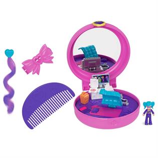 Игровой набор Polly Pocket Тематические прически розовый (GVM22-GVM25)