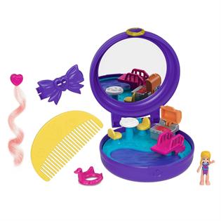 Игровой набор Polly Pocket Тематические прически фиолетовый (GVM22-GVM23)