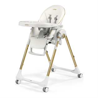 Стульчик для кормления Peg-Perego Prima Pappa Follow Me белый с золотистым (IH01000001BL00)