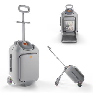 Дитяча валіза-каталка Kinderkraft Cabby Grey (KACABB00GRY0000)