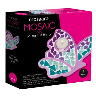 Набір для скляної мозаїки Mosaaro Підсвічник Метелик (MA1004)