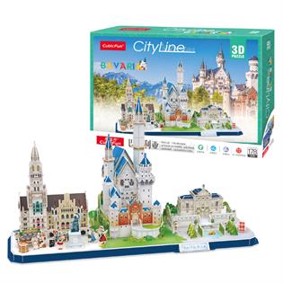 3D пазл CubicFun City Line Бавария (MC267h)