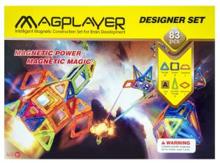 Магнітний конструктор MagPlayer 83 деталі (MPA-83)
