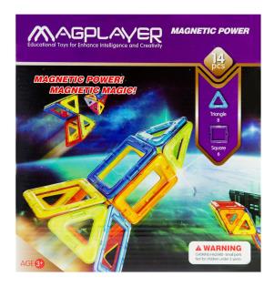 Магнітний конструктор MagPlayer 14 деталей (MPB-14)